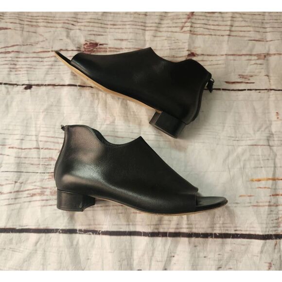 Casadei Open Toe Leather Heeled Shoe Size 10 - Picture 1 of 7